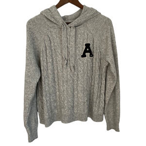 Abercrombie & Fitch Gray Hoodie Sweater - Large
